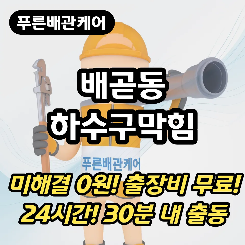 배곧동하수구막힘