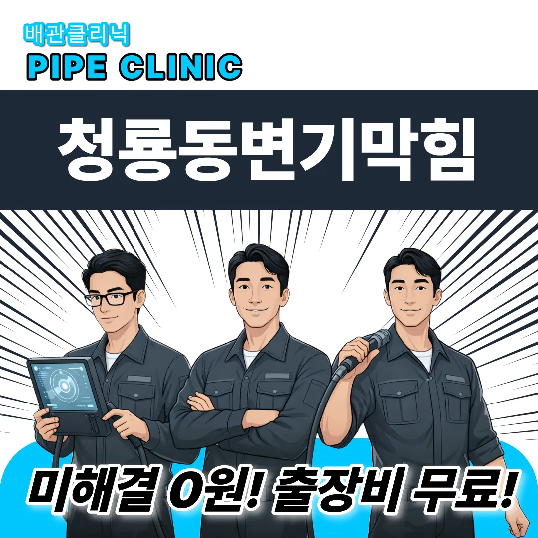 청룡동변기막힘