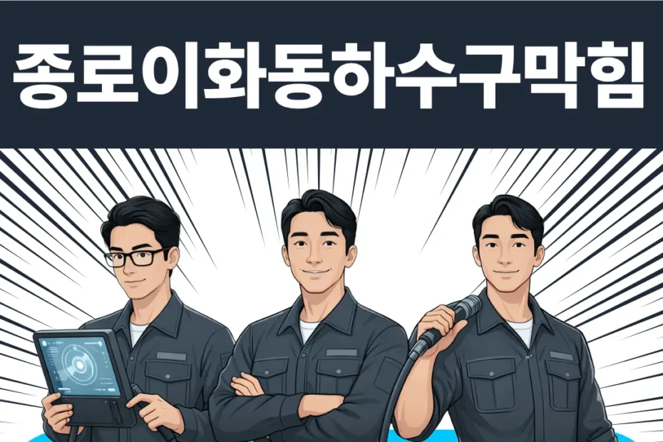 종로이화동하수구막힘