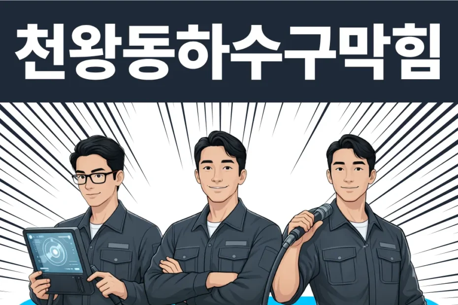 천왕동하수구막힘