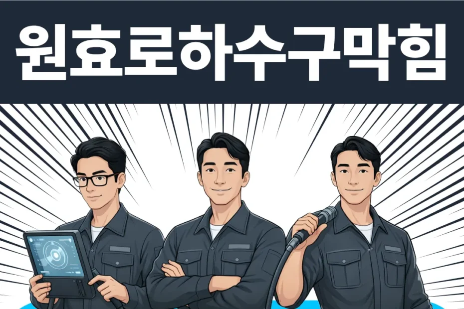 원효로하수구막힘
