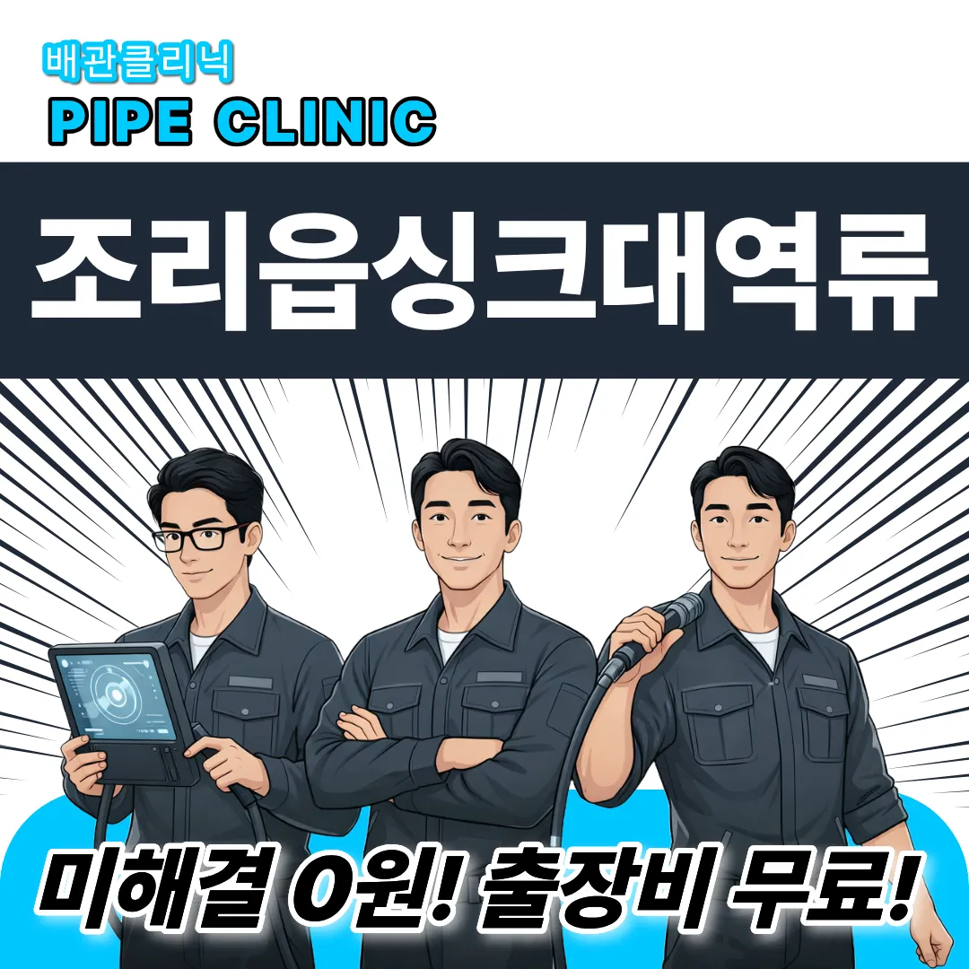 조리읍싱크대역류