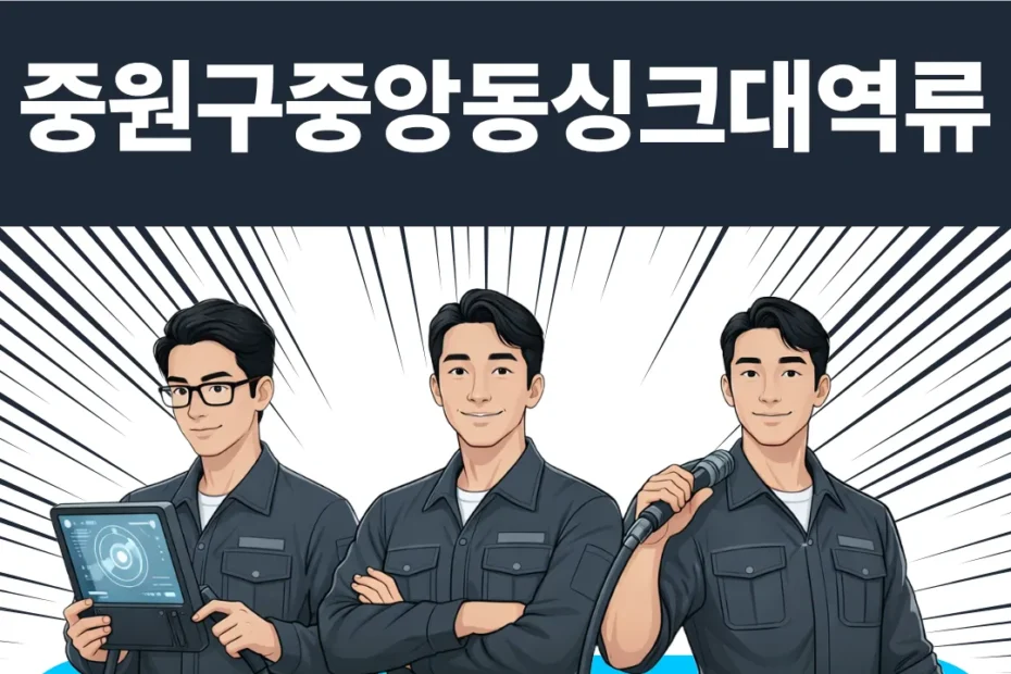 중원구 중앙동 싱크대역류
