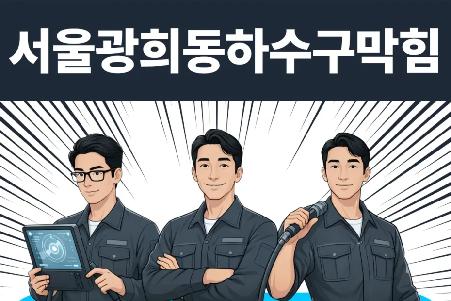 서울 광희동 하수구막힘